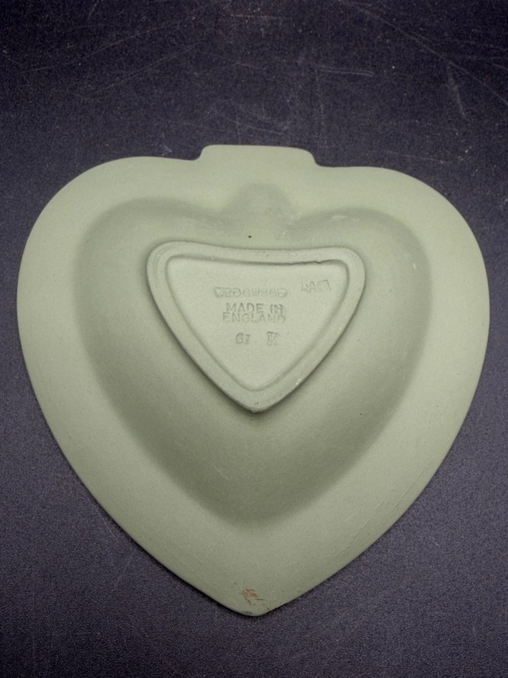 Wedgwood England Green Jasperware Vintage Lady Archer Trinket Ring Jewelry Dish - Picture 4 of 7